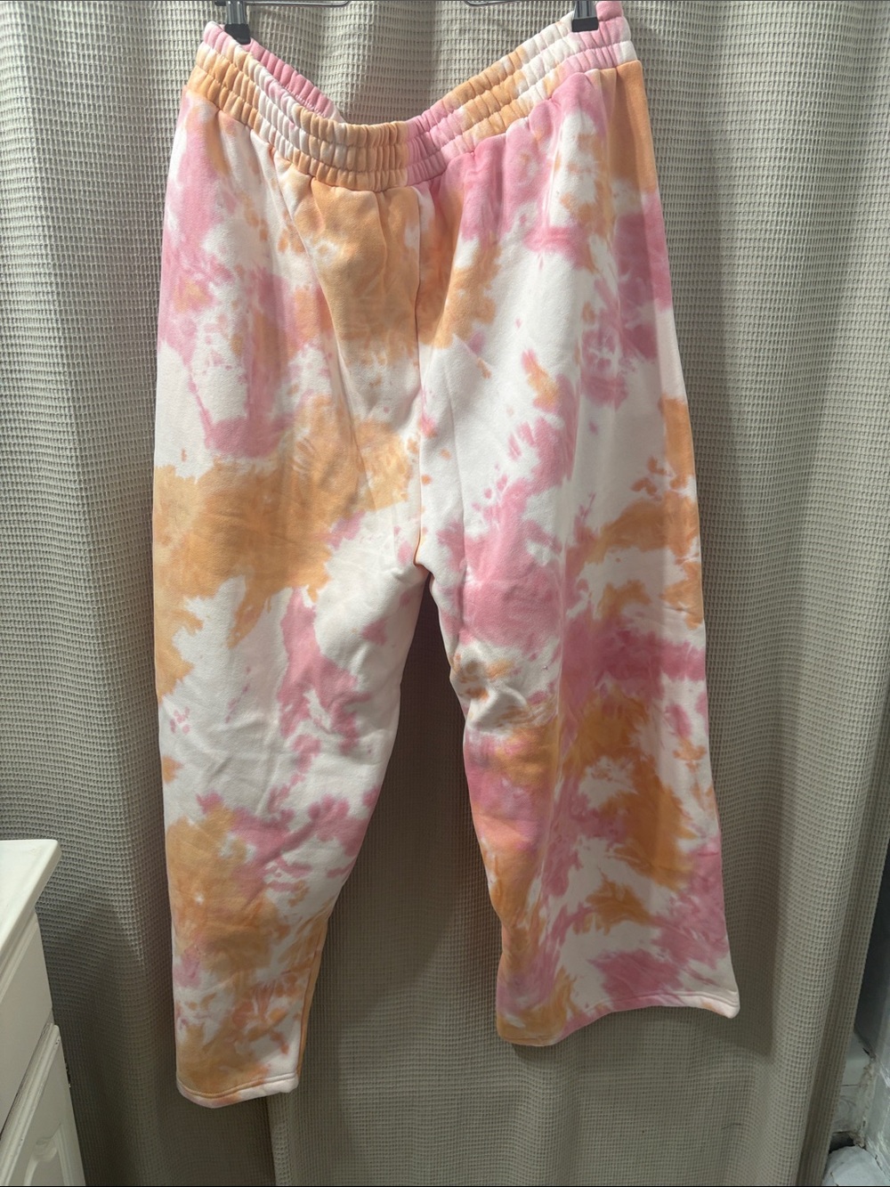 Comfrt Tie-Dye Pink & Peach Jogger Bottoms - Picture 8 of 9